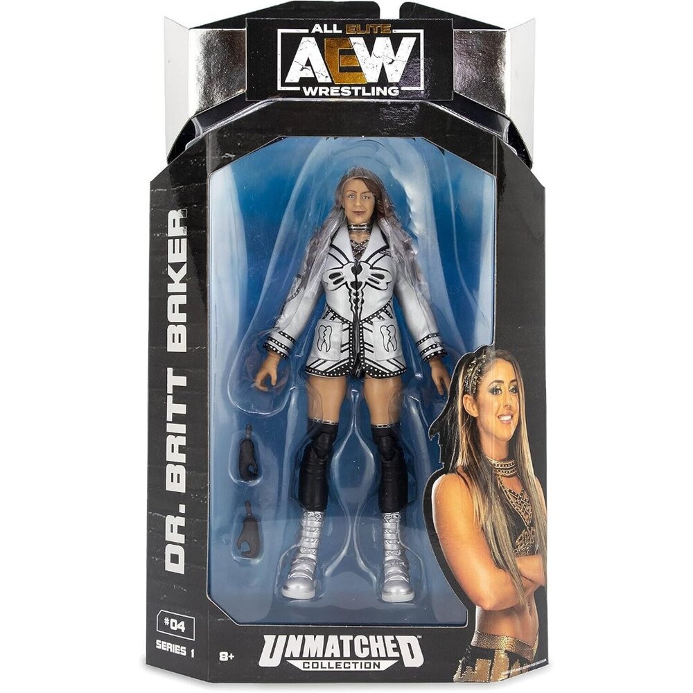 Jazwares AEW Wrestling Dr BRITT BAKER UnMatched #04 Series 1  MIB